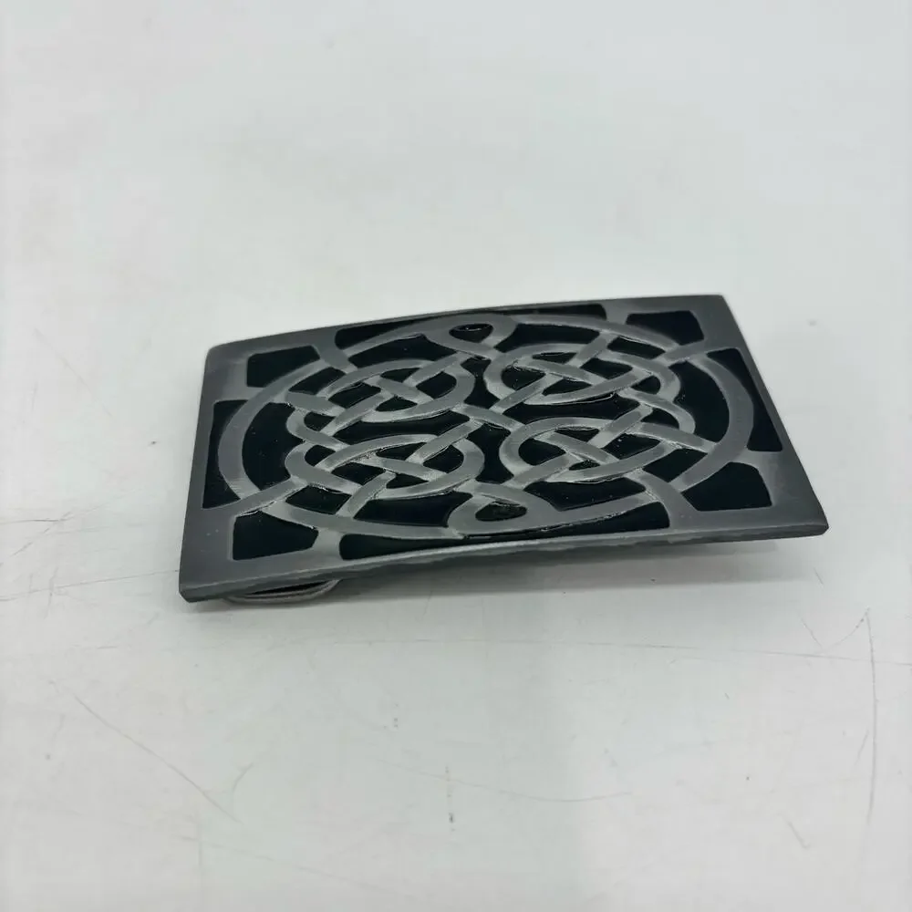 Celtic Knot Infinity Belt Buckle Great American Pewter Rectangular